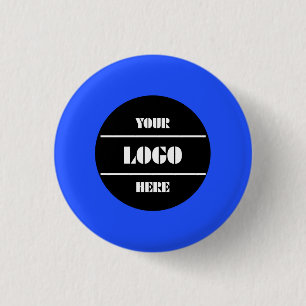 Rond 2,50 Cm Bouton Badge Cercle Personnalisé Bleu Néon Clair