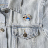 Rond 2,50 Cm Bouton d'architecture Santorin / Badge (En situation)