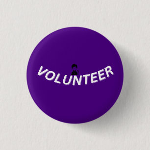 Rond 2,50 Cm Bouton de badge de BÉNÉVOLE