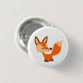 Rond 2,50 Cm Bouton Fox de dessin sympa Badge (Devant & derrière)