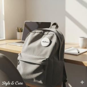 Rond 2,50 Cm Bouton personnalisé avec nom de style badge à reve