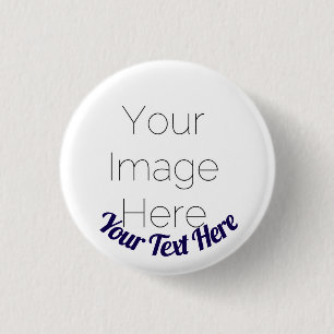 Rond 2,50 Cm Bouton photo personnalisé - Badge avec texte perso