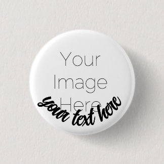 Rond 2,50 Cm Bouton photo personnalisé - Badge avec texte perso