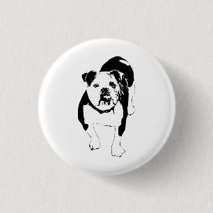 Rond 2,50 Cm Brave Dot, Badge de Bouledogue