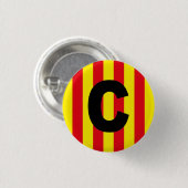 Rond 2,50 Cm Catalan Catalogne Català Espagne Pin Button Badge (Devant & derrière)