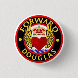 Rond 2,50 Cm Clan Douglas Bouton "AVANT" Badge (petit)