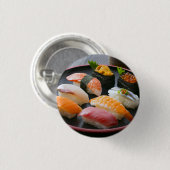 Rond 2,50 Cm Classic Sushi Circle – Premium Button Badge by SUS (Devant & derrière)