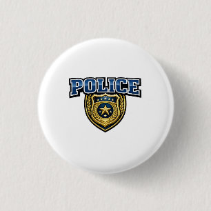 Rond 2,50 Cm Conception de texte gras pour badge de police