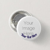 Rond 2,50 Cm Custom Photo Button Pin – Personalized text Badge (Devant & derrière)