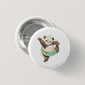Rond 2,50 Cm Cute Funny Panda Ballerina Pin Button Badge (Devant & derrière)