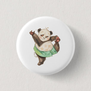 Rond 2,50 Cm Cute Funny Panda Ballerina Pin Button Badge