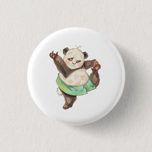 Rond 2,50 Cm Cute Funny Panda Ballerina Pin Button Badge (Devant)
