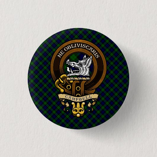Rond 2,50 Cm Écosse Clan Campbell Badge et Crest (Devant)