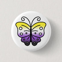 Épingle à badge Papillon de Fierté Nonbinaire