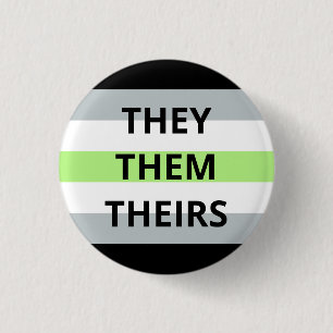 Rond 2,50 Cm Eux/Eux/Leurs Pronononounes Agender Badge
