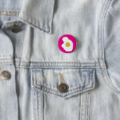 Rond 2,50 Cm Fried EGG companion badge (En situation)