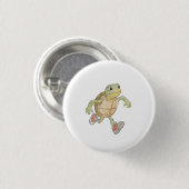 Rond 2,50 Cm Funny Running Turtle Cartoon Button Badge Pin (Devant & derrière)