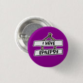 Rond 2,50 Cm J'Ai Un Badge D'Épilepsie - Handicap Caché (Devant & derrière)