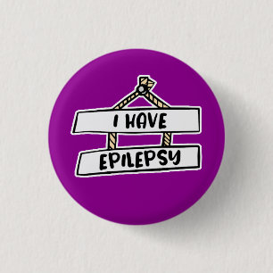 Rond 2,50 Cm J'Ai Un Badge D'Épilepsie - Handicap Caché