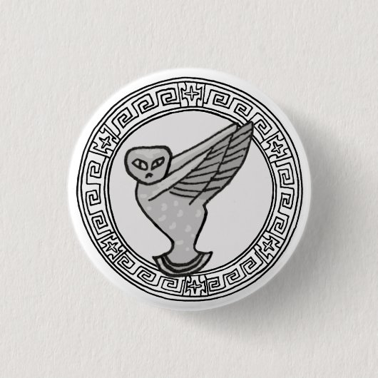 Rond 2,50 Cm Les Olympiens ! Symbole Athène/Minerva badge (Devant)