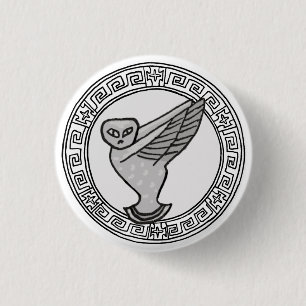 Rond 2,50 Cm Les Olympiens ! Symbole Athène/Minerva badge