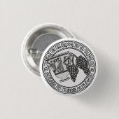Rond 2,50 Cm Les Olympiens ! Symbole Dionysos/Bacchus badge (Devant & derrière)