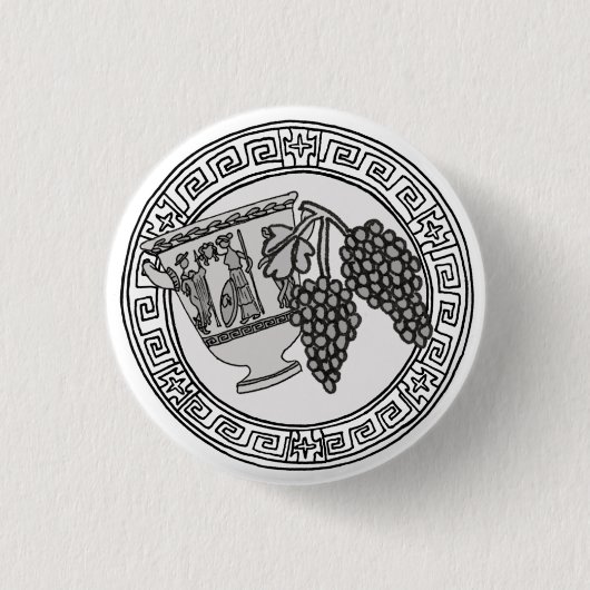 Rond 2,50 Cm Les Olympiens ! Symbole Dionysos/Bacchus badge (Devant)