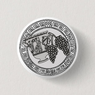 Rond 2,50 Cm Les Olympiens ! Symbole Dionysos/Bacchus badge