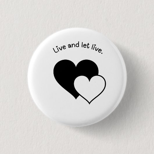 Rond 2,50 Cm Live and Let Live Button Badge (Devant)