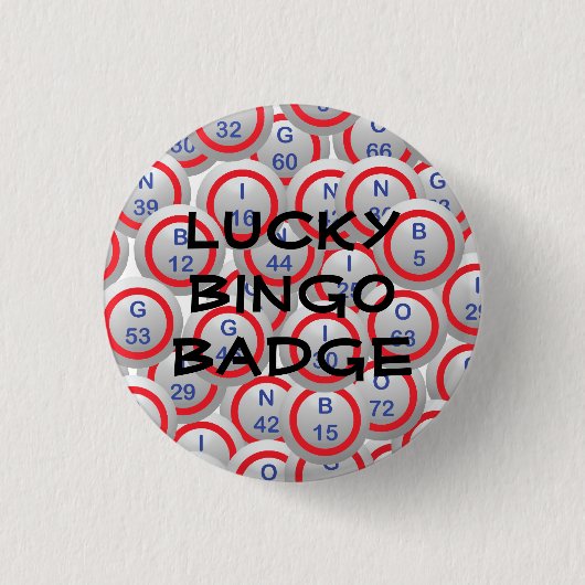 Rond 2,50 Cm Lucky Bingo Badge (Devant)