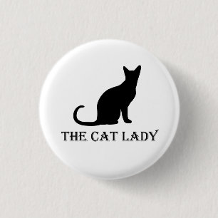 Rond 2,50 Cm Madame Pinback Badge Button de chat