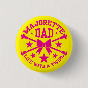 Rond 2,50 Cm Majorettes, Badge Majorette Papa