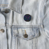 Rond 2,50 Cm Neon Science & Math Formulas Pin Badge | Physics C (En situation)