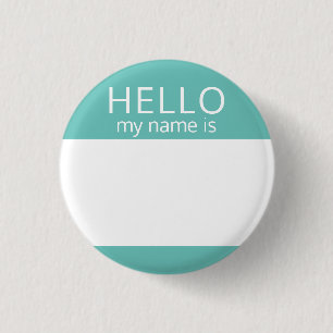 Rond 2,50 Cm Personnalisé Blanc BONJOUR Mon Nom Est Badge