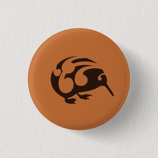 Rond 2,50 Cm Petit badge Brown KIWI (Devant)