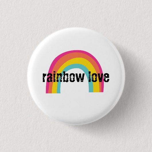 Rond 2,50 Cm Rainbow Love | Badge (Devant)