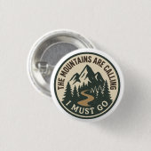 Rond 2,50 Cm The Mountains Are Calling – Adventure Hiking Badge (Devant & derrière)
