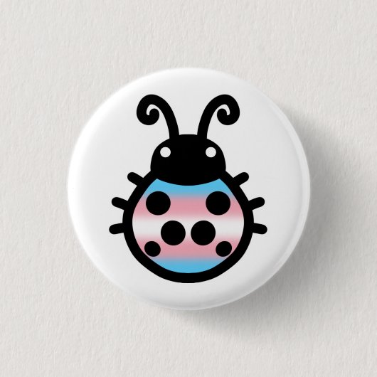 Rond 2,50 Cm Transgender Pride Ladybug Pin Badge (Devant)