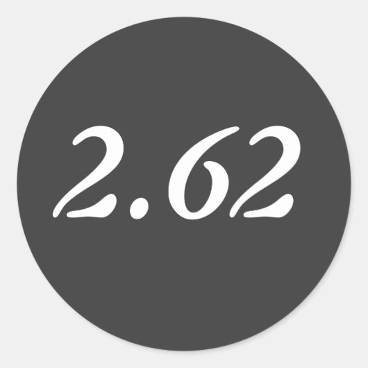 Rond 2.62 Sticker minimaliste pour marathon (Devant)