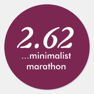 Rond 2.62 Sticker minimaliste pour marathon