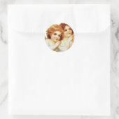 Rond 2 Petits Anges Priant - Sticker (Sac)