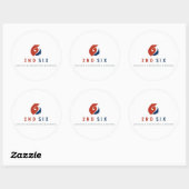 Rond 2eSix Sticker (Feuille)