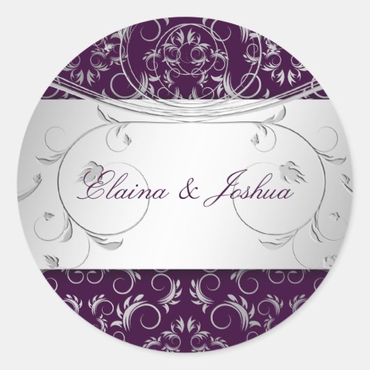 Rond 311-Silver Divine | Sticker d'aubergine (Devant)