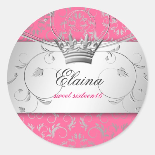 Rond 311-Silver Divine | Sticker rose lusical (Devant)