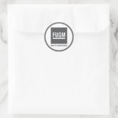 Rond 3" FUGM par Sticker SAB (Gris) (Sac)