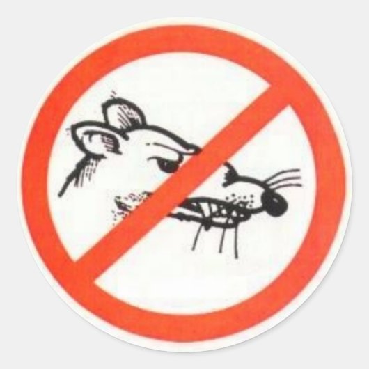 Rond 3" No Rat sticker (Devant)