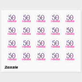 Rond 50 Et Fabuleux | Sticker pour le 50e anniversaire (Feuille)