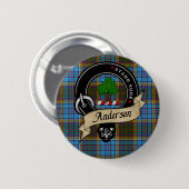 Rond 5 Cm Anderson Clan Badge & Tartan (Devant & derrière)