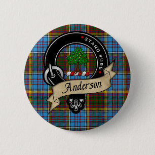 Rond 5 Cm Anderson Clan Badge & Tartan
