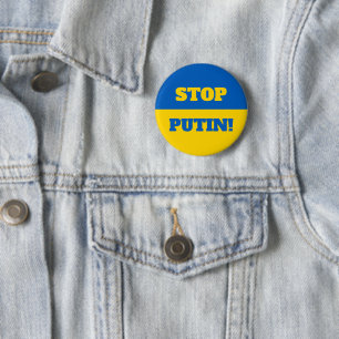 Rond 5 Cm Arrêtez Poutine ! Badge